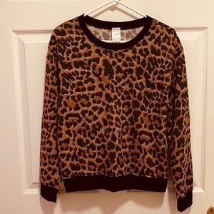 Leopard Print Large Top NWOT